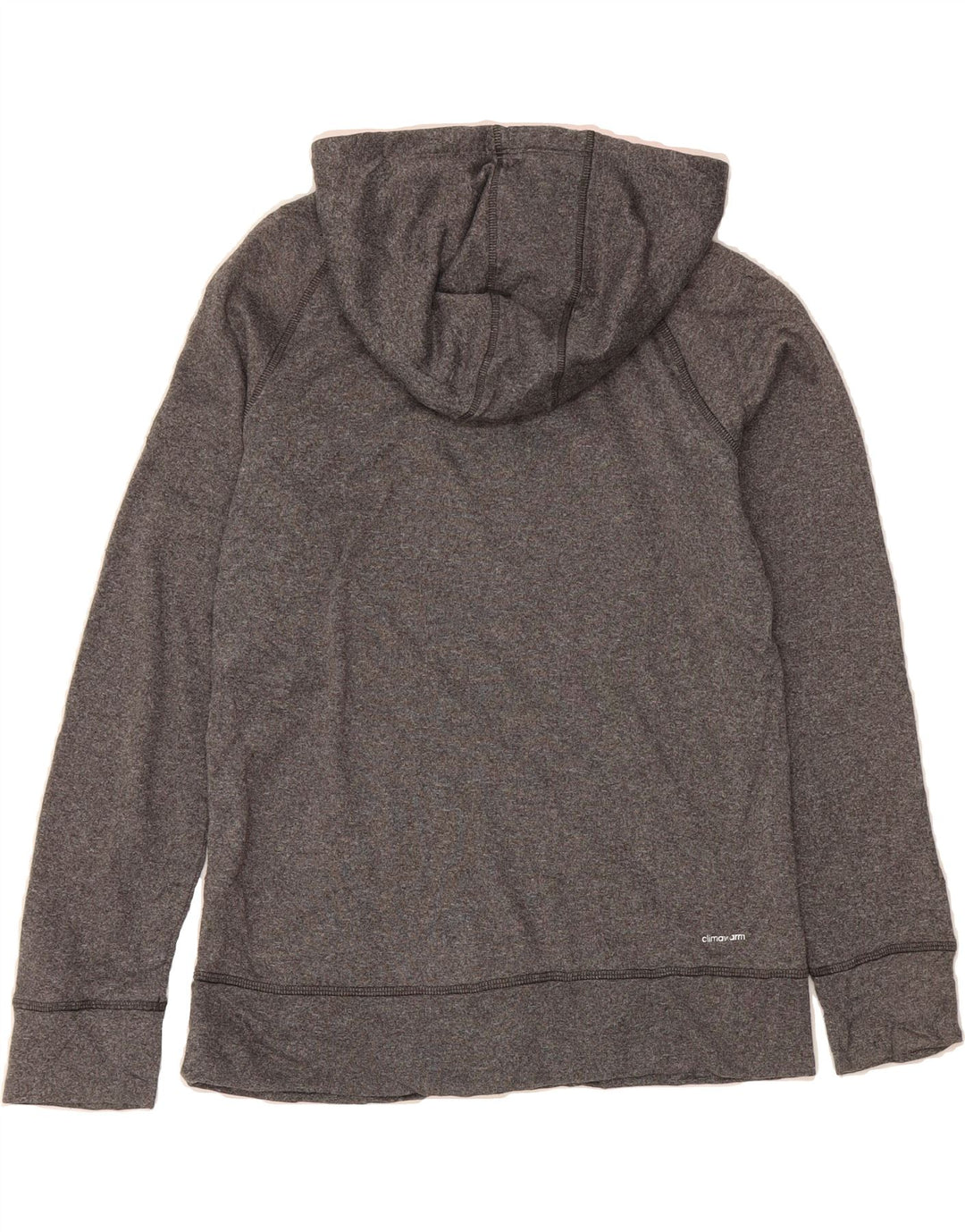 ADIDAS Womens Hoodie Jumper UK 12 Medium Grey Polyester Vintage Adidas and Second-Hand Adidas from Messina Hembry 