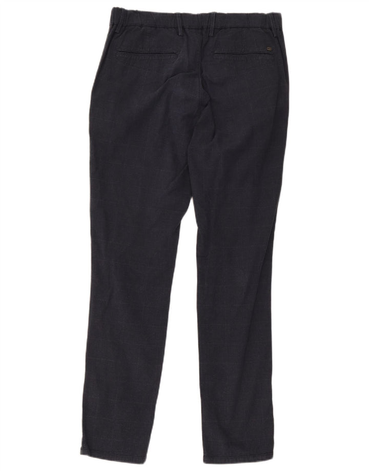 Massimo Dutti Herre Chinobukser EU 42 Large W32 L29 Navy Blue Check