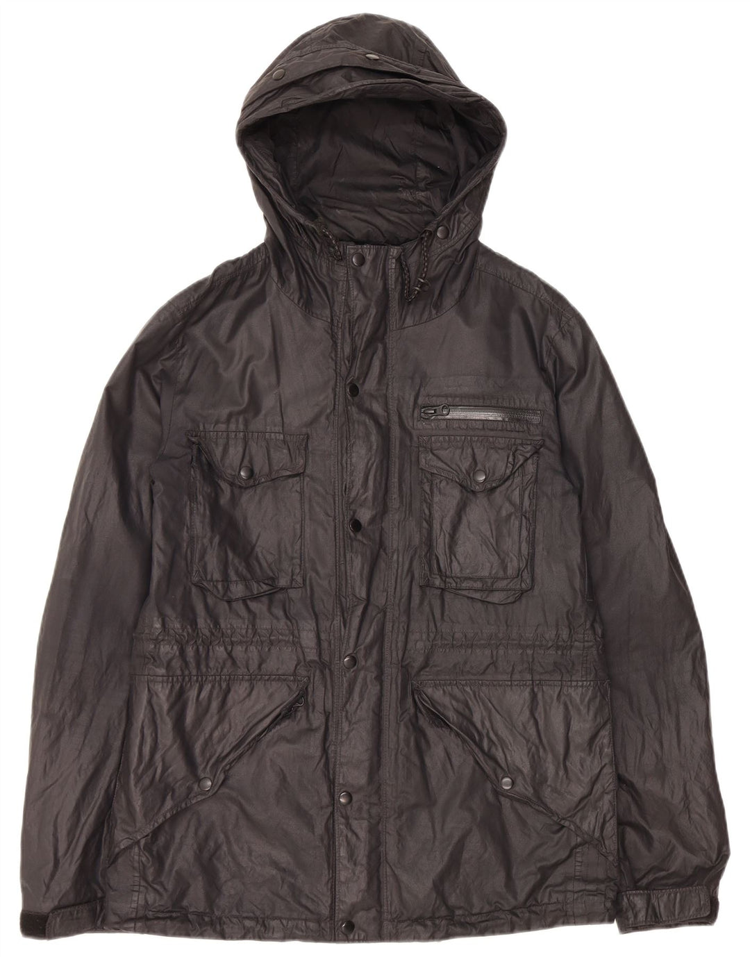 ALL SAINTS Herre Hooded Utility Jacket UK 38 Medium Black