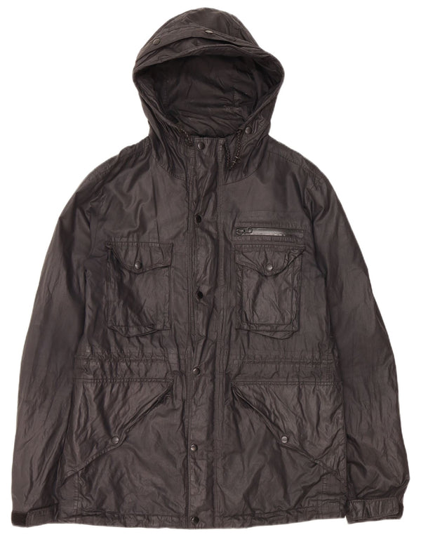 ALL SAINTS Herre Hooded Utility Jacket UK 38 Medium Black