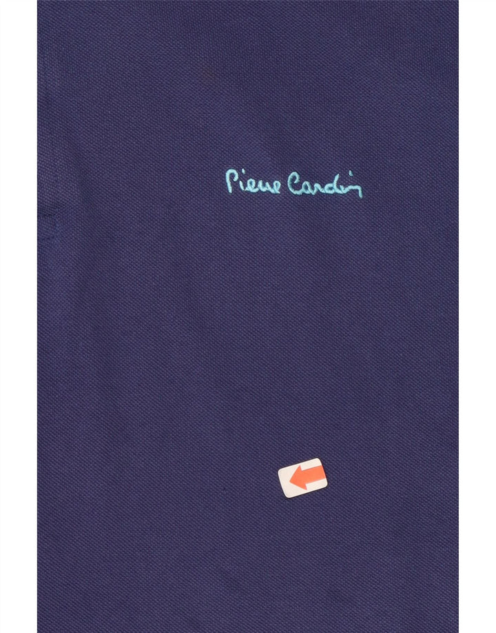 PIERRE CARDIN Mens Polo Shirt Large Navy Blue Cotton Vintage Pierre Cardin and Second-Hand Pierre Cardin from Messina Hembry 