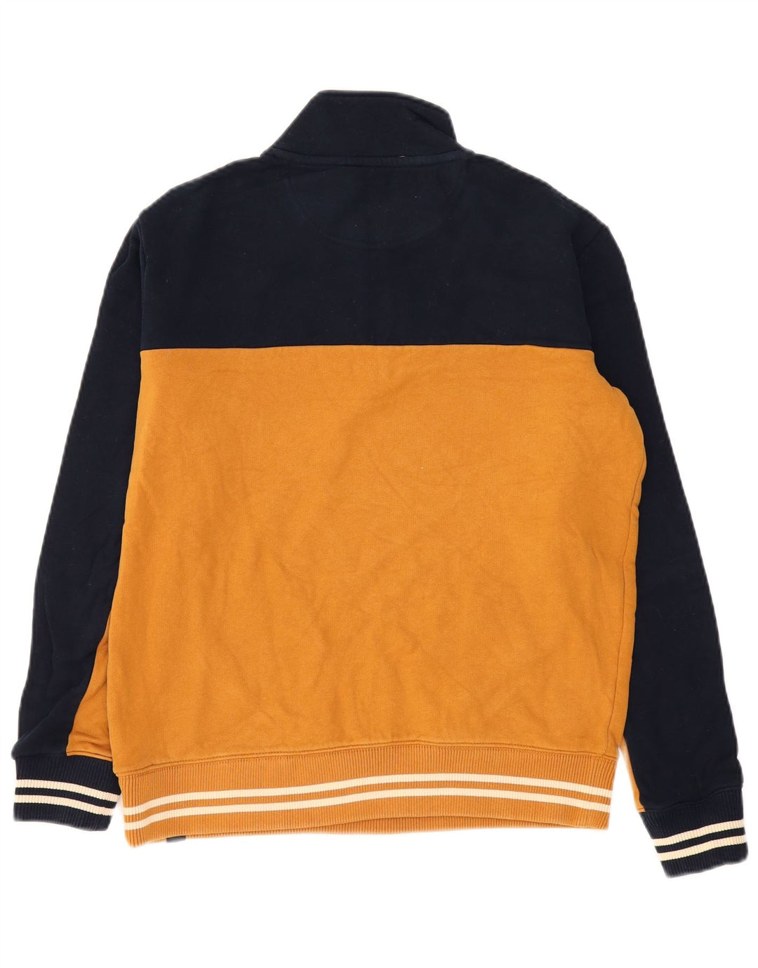 Marks & Spencer Sweatshirt med lynlås til mænd, stor gul farveblok