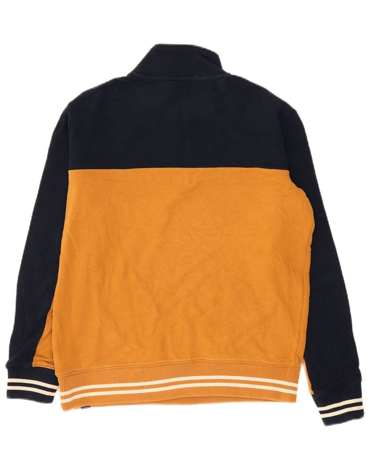 Marks & Spencer Sweatshirt med lynlås til mænd, stor gul farveblok