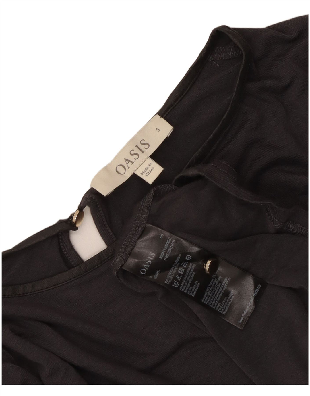 Oasis Dame Langærmet Bluse Top UK 10 Small Grey Viscose