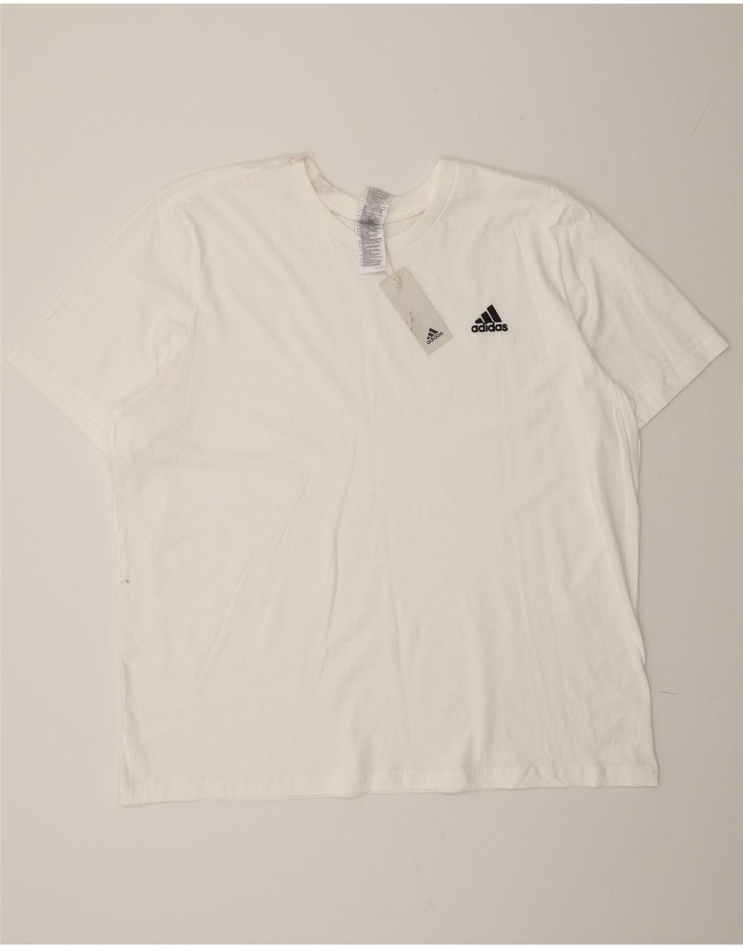 Adidas Herre T-Shirt Top 2XL Hvid Bomuld