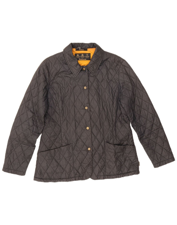 Barbour Quiltet jakke til kvinder UK 14 Large Sort