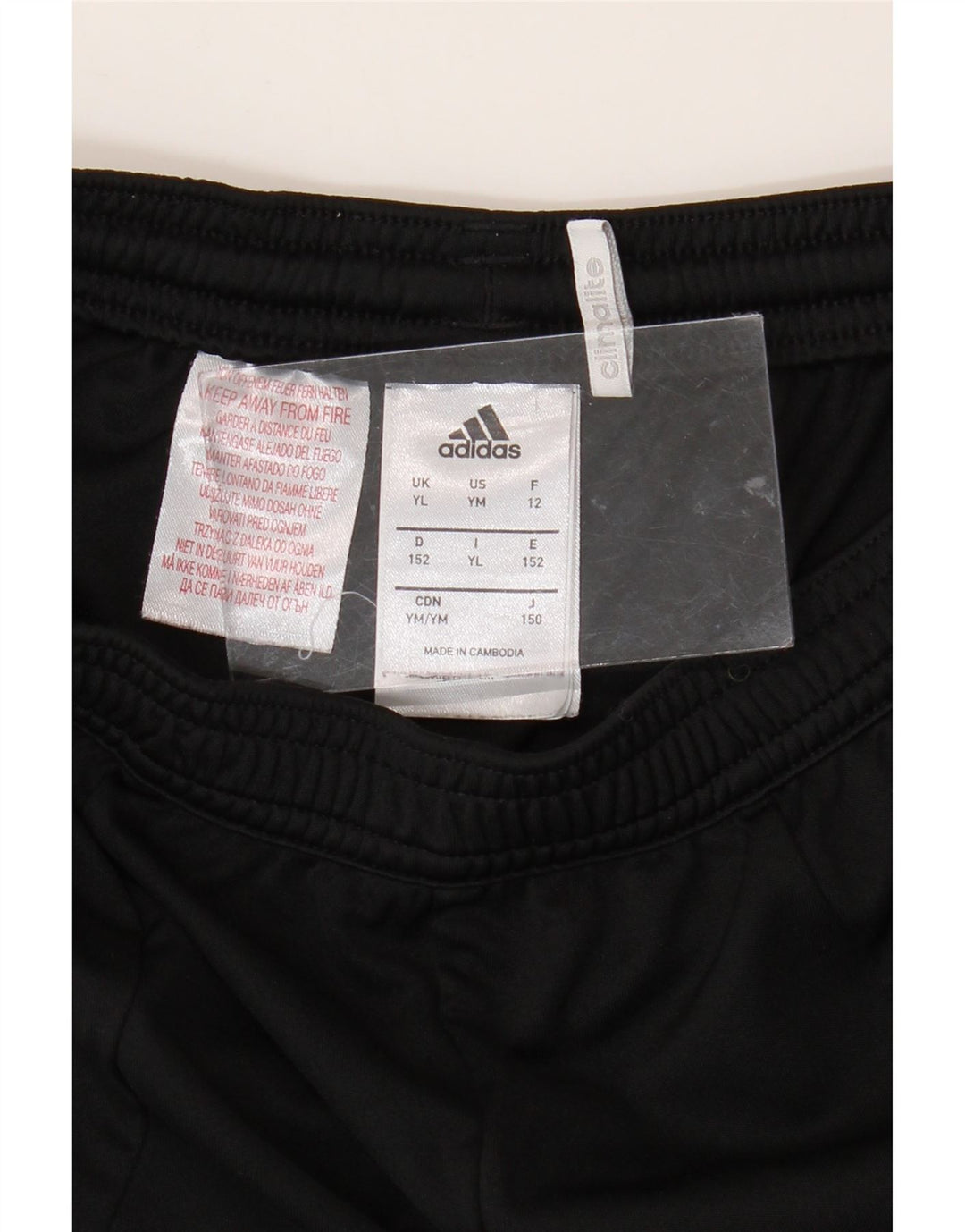 ADIDAS Boys Climalite Sportshorts 11-12 år Stor sort farveblok