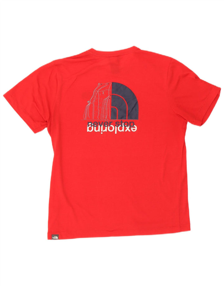 The North Face Herre grafisk T-shirt Top Medium Rød Polyester