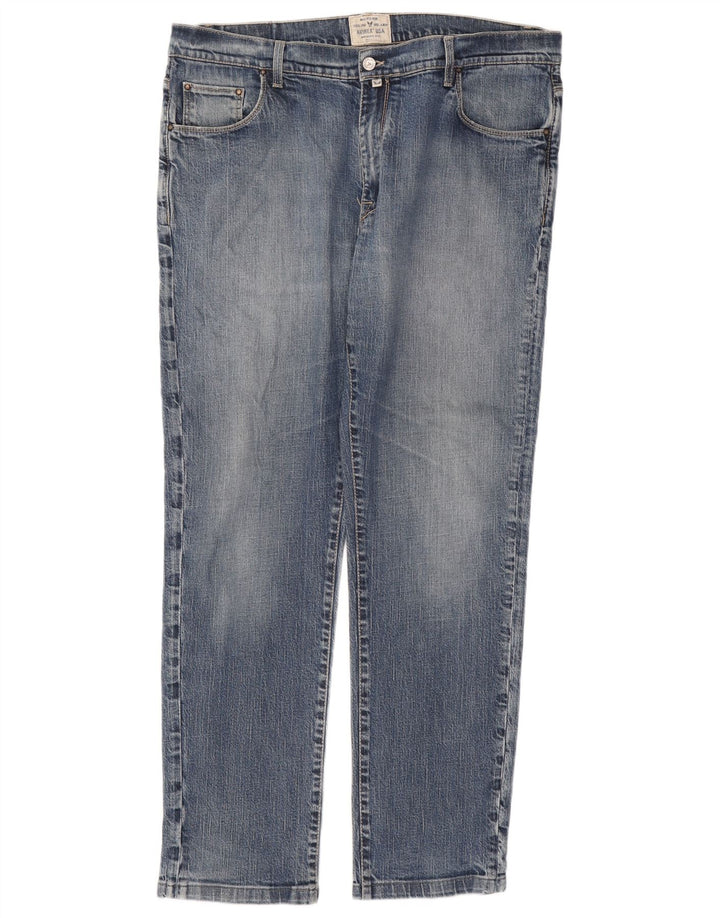 Avirex Straight Jeans til mænd W42 L32 Blå Bomuld