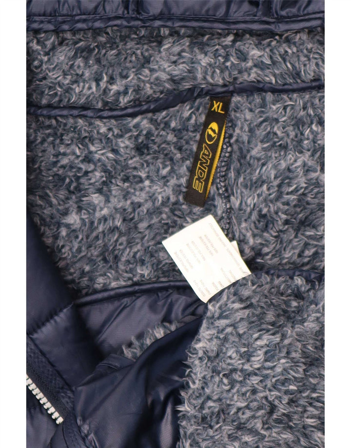 Ande Dame Hætte polstret Fleecejakke UK 18 XL Navy Blue Polyester