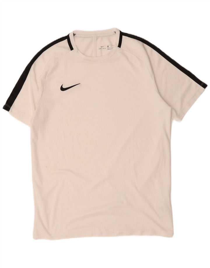 Nike Herre Dri Fit T-shirt Top Stor hvid Colourblock Polyester