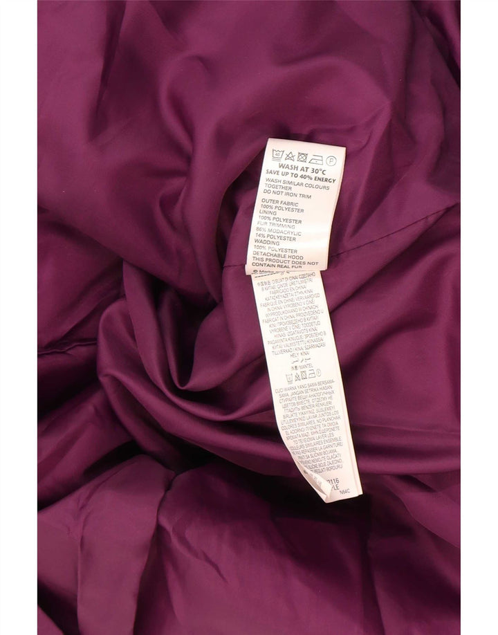 Marks & Spencer Dame Windbreaker Jacket UK 16 Large Purple Polyester