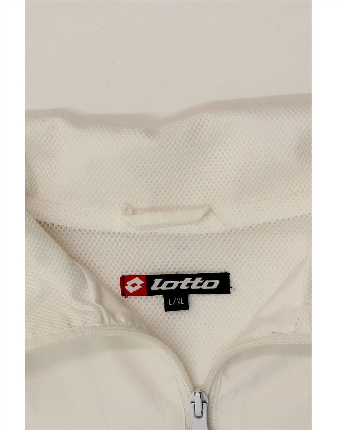 LOTTO Womens Tracksuit Top Jacket UK 16 Large White Colourblock Polyester Vintage Lotto and Second-Hand Lotto from Messina Hembry 