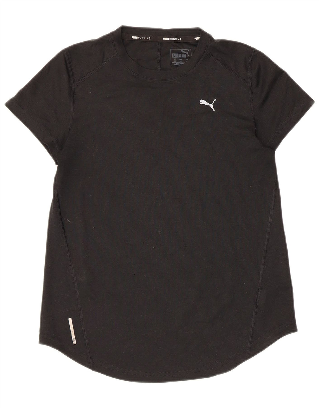 PUMA T-shirt top UK 6 XS sort polyester
