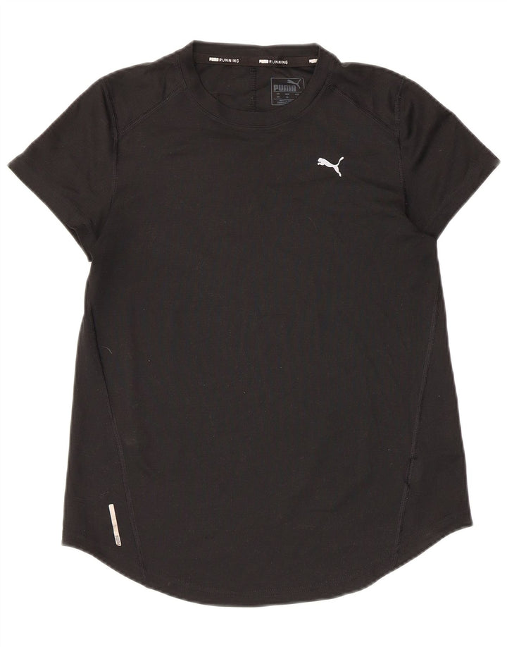 PUMA T-shirt top UK 6 XS sort polyester
