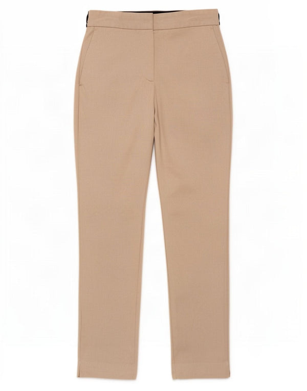 Zara Dame Slim Chino Bukser Medium W28 L26 Beige Colourblock Polyester