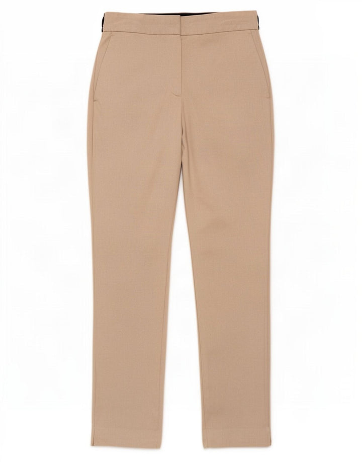 Zara Dame Slim Chino Bukser Medium W28 L26 Beige Colourblock Polyester