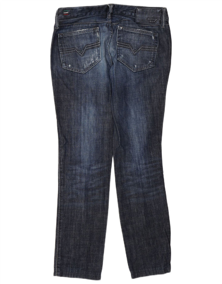 Diesel Dame Cuddy Distressed Slim Jeans W27 L30 Blå Bomuld
