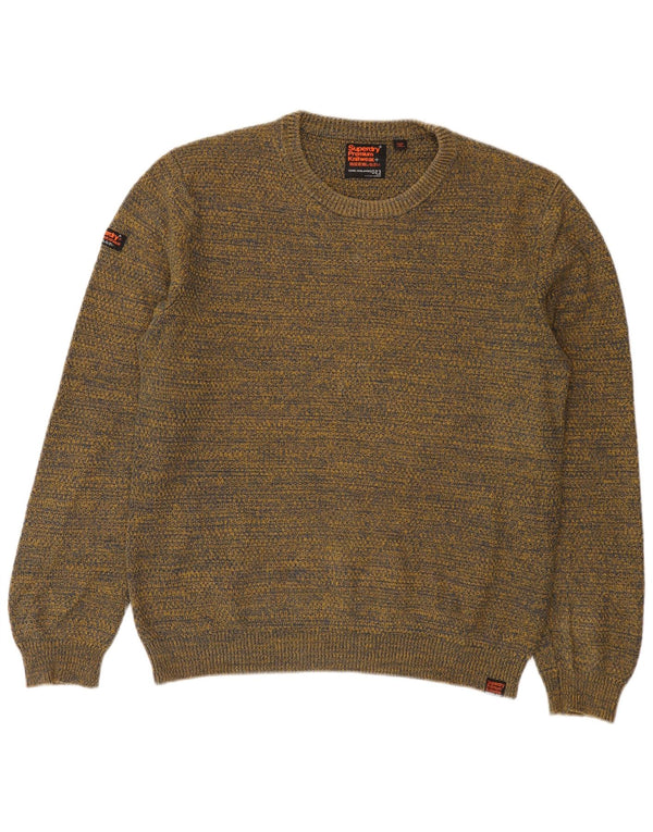 Superdry Herre sweater med rund hals 3XL Khaki Flecked Bomuld