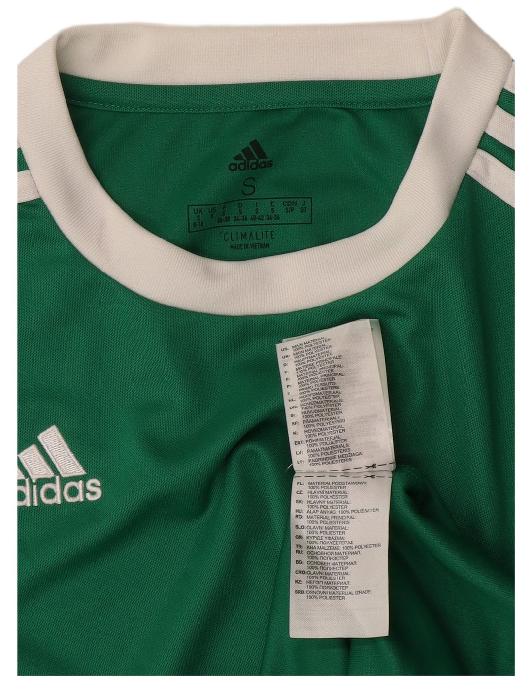 Adidas Dame Climalite T-Shirt Top UK 8/10 Small Green Polyester