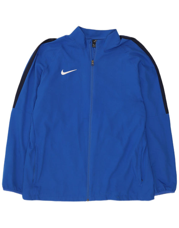 Nike Herre Dri Fit Regular Tracksuit Top Jakke 2XL Blå Polyester Sports