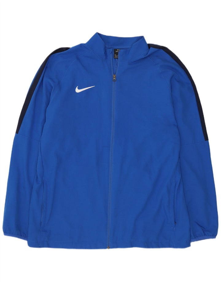 Nike Herre Dri Fit Regular Tracksuit Top Jakke 2XL Blå Polyester Sports