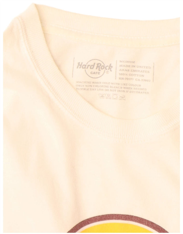 Hard Rock Cafe Herre Berlin Grafisk T-Shirt Top Medium Hvid Bomuld
