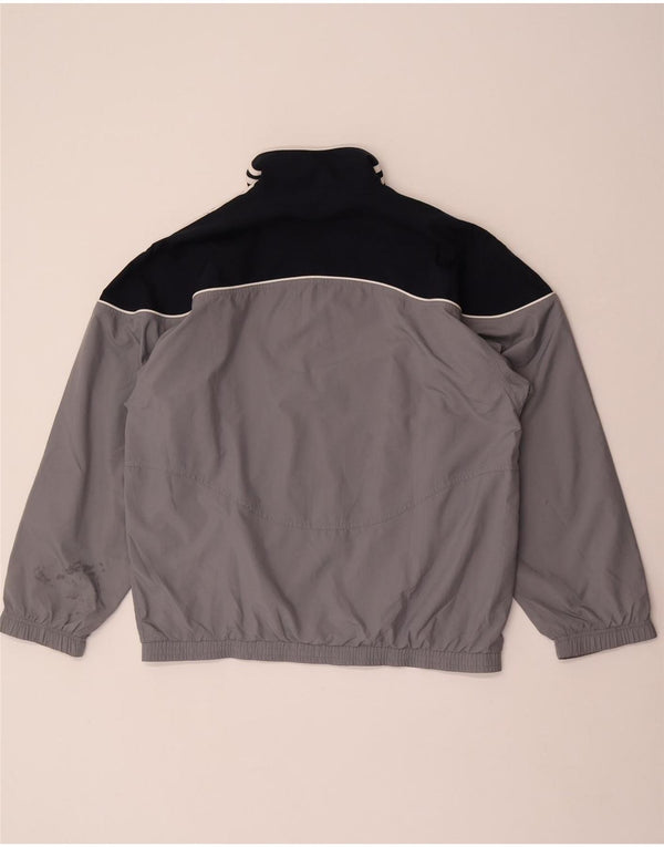 Adidas Mens Tracksuit Top Jacket UK 38/40 Medium Grey Colourblock Polyester