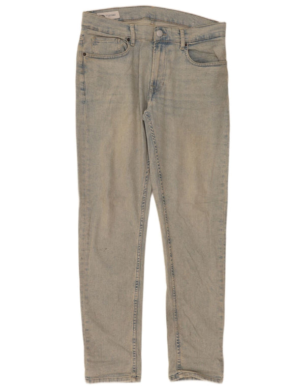 Zara Herre Slim Jeans EU 42 Large W32 L32 Blå Bomuld