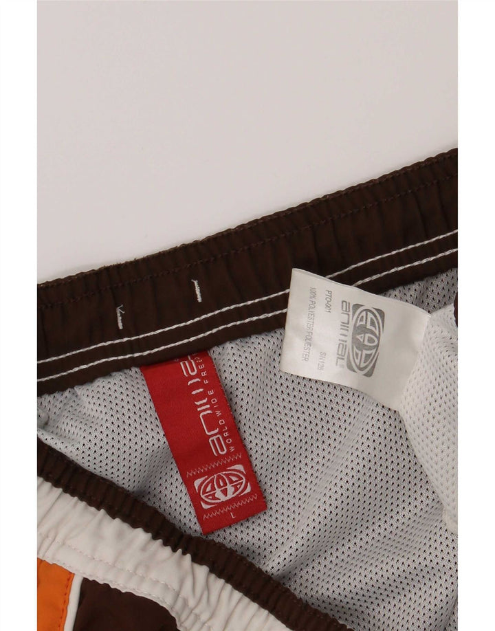 Animal Herre grafiske svømmeshorts Store hvide Colourblock Polyester