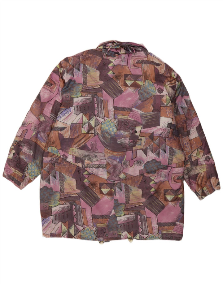 Vintage Dame Loose Fit Utility Jacket UK 18 XL Flerfarvet Patchwork