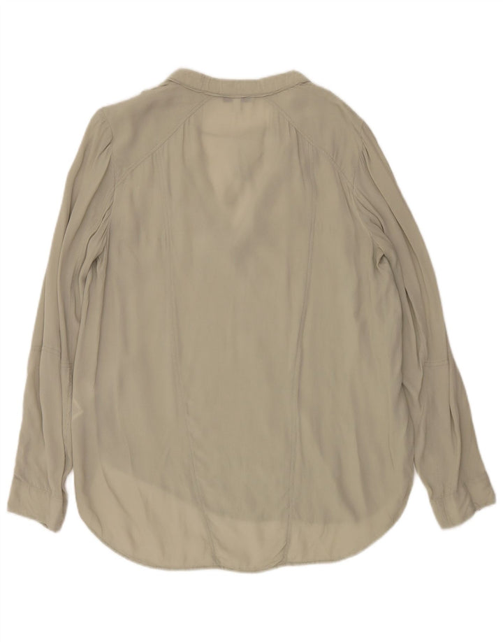 Reiss Dame Oversized Bluse Top UK 8 Small Green Viscose