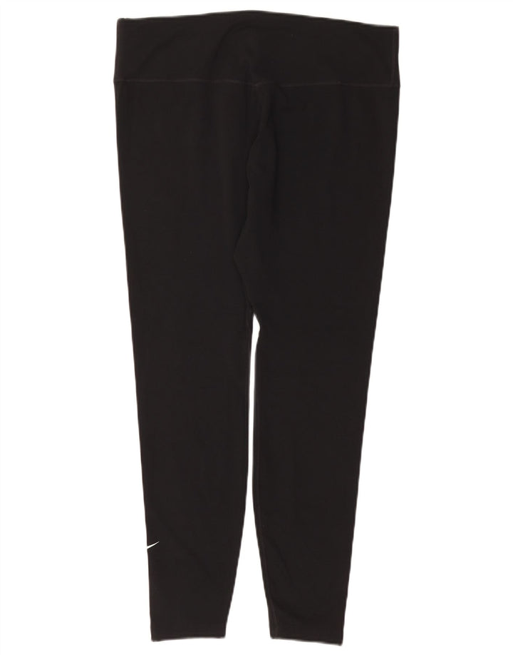 NIKE Dame Dri Fit Leggings UK 18 XL Sort Polyester