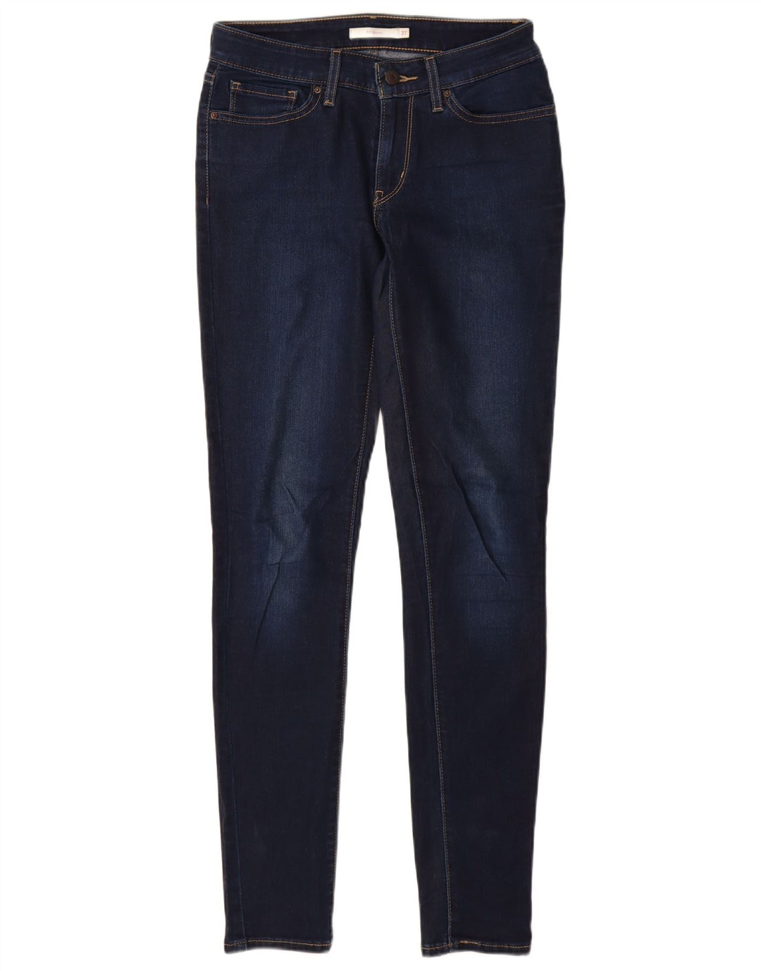 Levi's Dame 711 Skinny Jeans W27 L32 Marineblå Bomuld