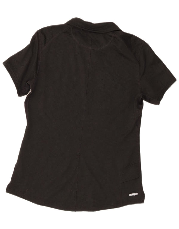 The North Face Dame Polo Shirt UK 12 Medium Sort Polyester