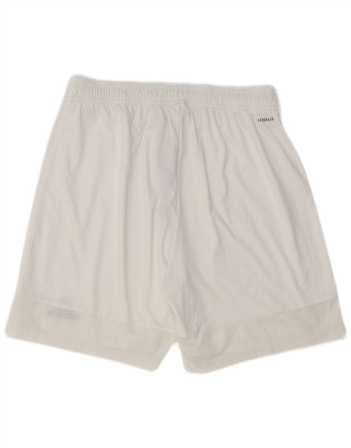 Adidas Aeroready Sportsshorts til mænd store hvide polyester