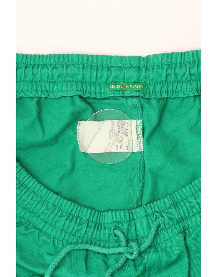 Benetton Herre grafiske sportsshorts mellemgrøn bomuld