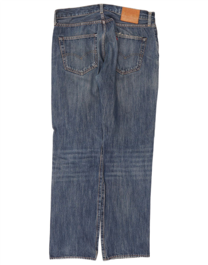 Levi's Herre 501 lige jeans W32 L32 blå bomuld