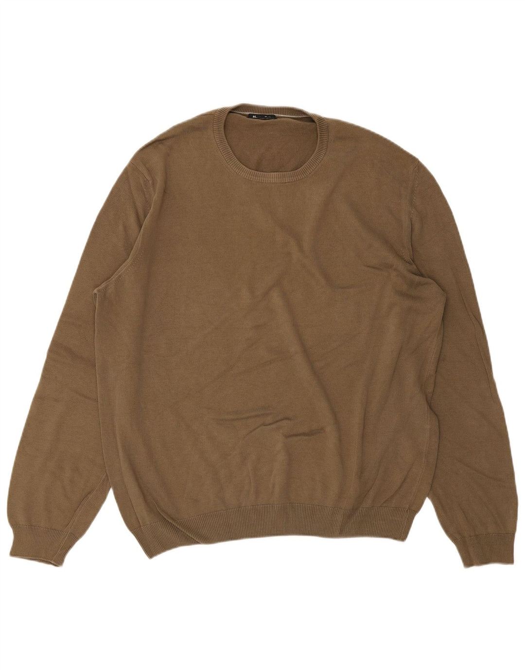 MASSIMO DUTTI Herre sweater med rund hals XL brun bomuld