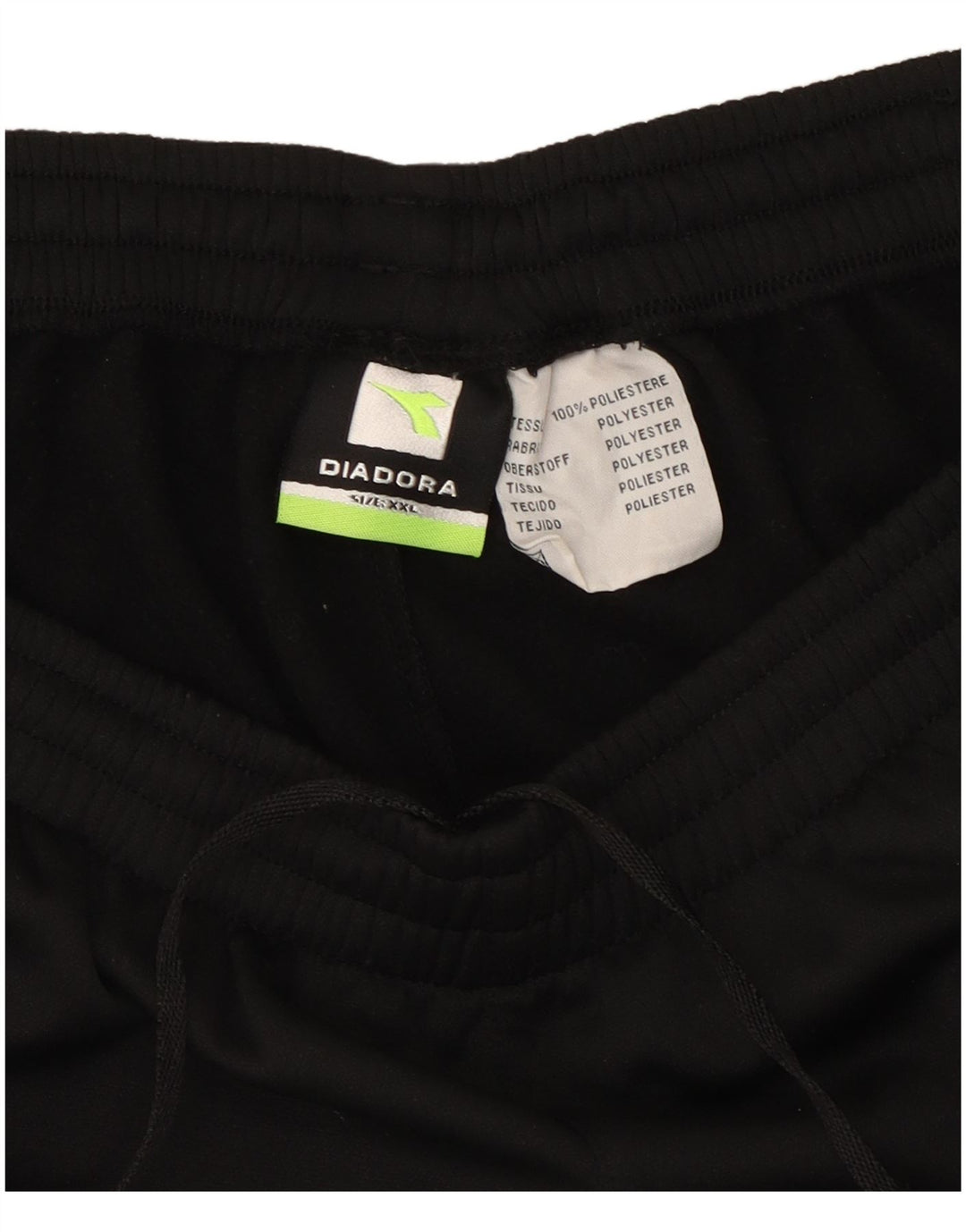 Diadora Herre Sportshorts 2XL Sort Polyester