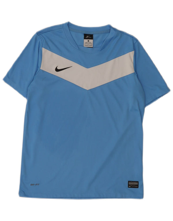 Nike Boys Dri Fit T-Shirt Top 12-13 år Stor blå farveblok