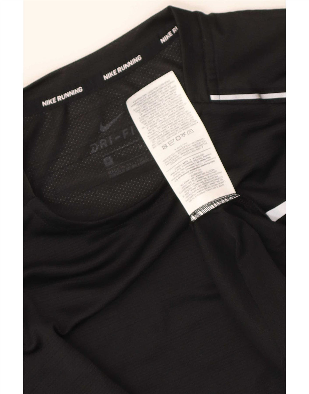 Nike Herre Dri Fit T-Shirt Top Medium Sort Polyester