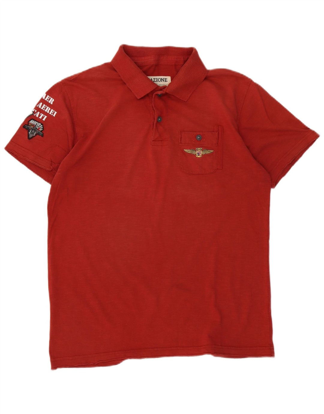 AVIAZIONE NAVALE Grafisk poloshirt til mænd Medium Rød