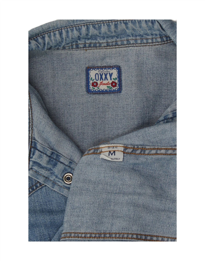 OXXY Dame Denim Shirt UK 12 Medium Blue Cotton