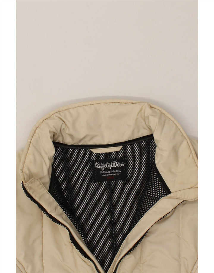 REFRIGIWEAR Womens Windbreaker Coat UK 18 XL Beige Polyamide Vintage Refrigiwear and Second-Hand Refrigiwear from Messina Hembry 