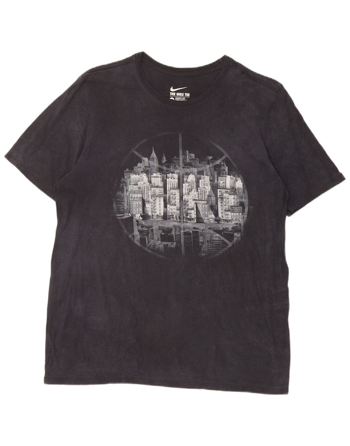 Nike Herre Athletic Cut Grafisk T-Shirt Top Medium Sort