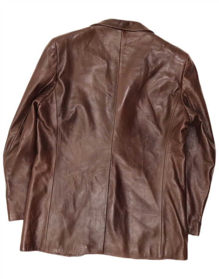 Cortefiel Herre Læderjakke IT 56 3XL Brun