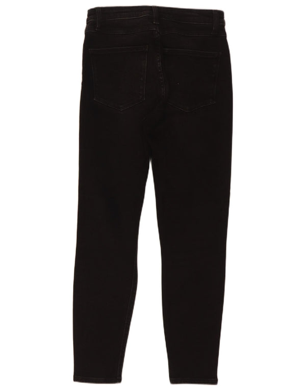 Zara Womens Crop Skinny Jeans EU 38 Small W28 L26 Black Bomuld