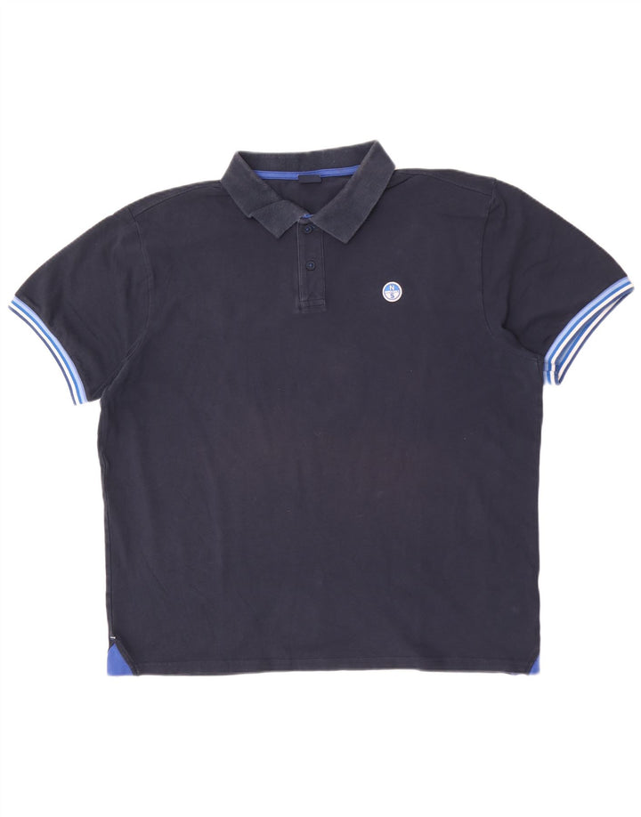 North Sails Herre Polo Shirt 2XL Navy Blue Bomuld