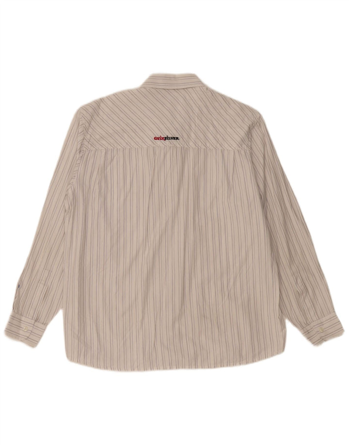 Quiksilver herreskjorte stor hvid stribet